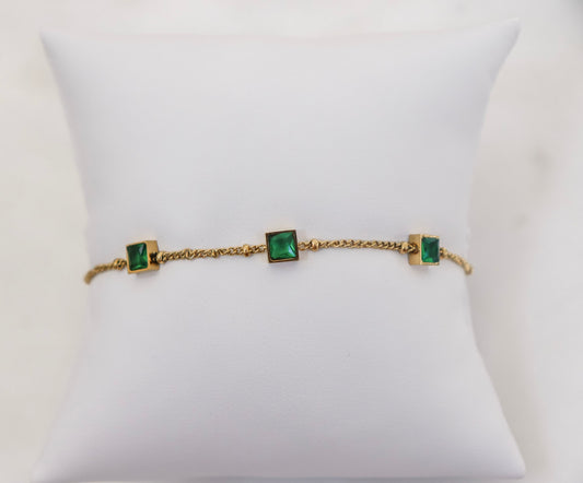 Emerald Stud Bracelet