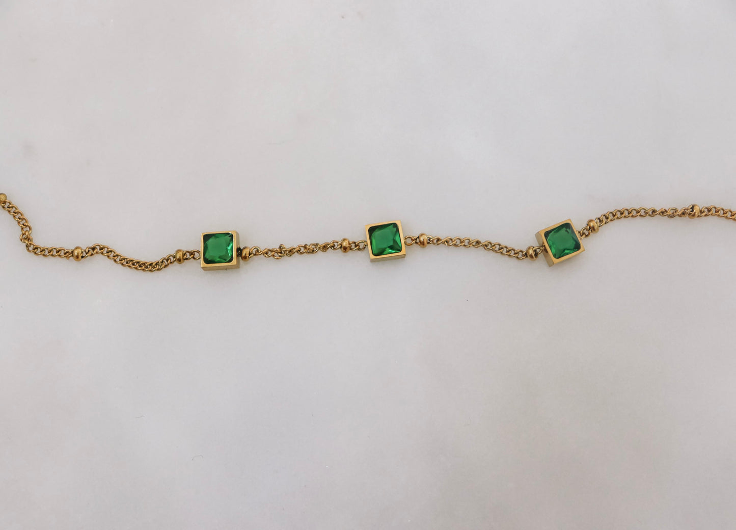Emerald Stud Bracelet