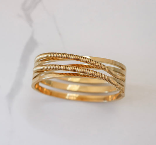 Steel Cuff Bangle Bracelet